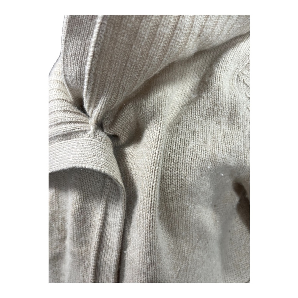 Neiman Marcus Cashmere Shawl Collar Open Cardigan Sweater Oatmeal Cream Size S - Picture 6 of 9
